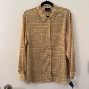 Liz Claiborne Men's Beige Patterned Shirt